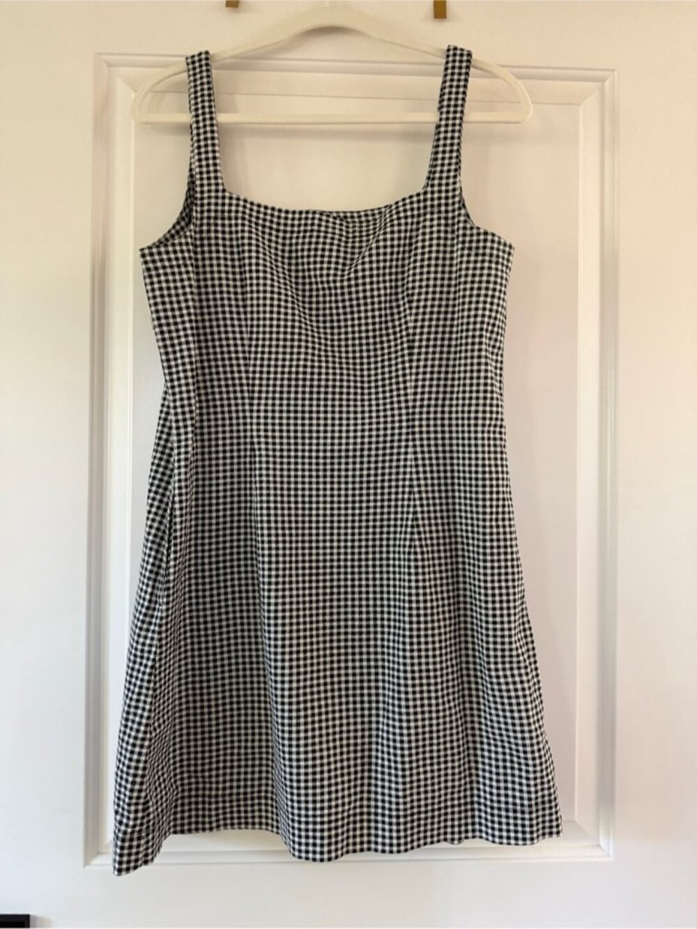 Black and White Gingham Mini Dress - Picture 2 of 2